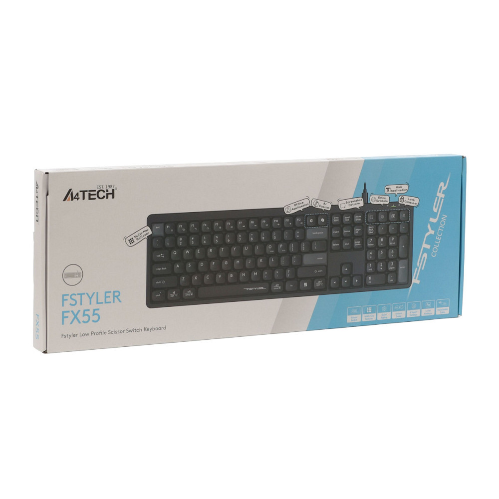 Клавиатура компьютерная проводная A4Tech FX55(Black) черная Київ - зображення 6