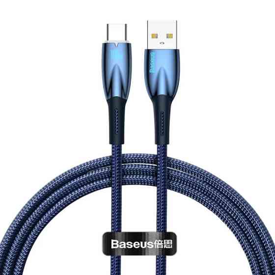 Дата кабель Baseus Glimmer Series Fast Charging Data Cable USB to Type-C 100W 1m (CADH00040) Херсон
