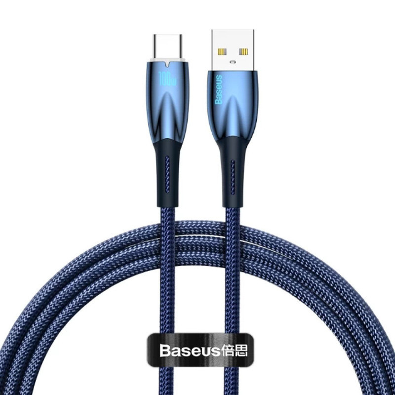 Дата кабель Baseus Glimmer Series Fast Charging Data Cable USB to Type-C 100W 1m (CADH00040) Херсон - зображення 1