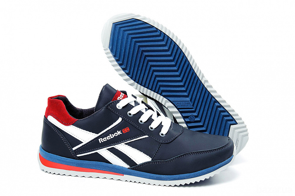 Мужские кожаные кроссовки Anser Reebok NS blue Киев - изображение 4