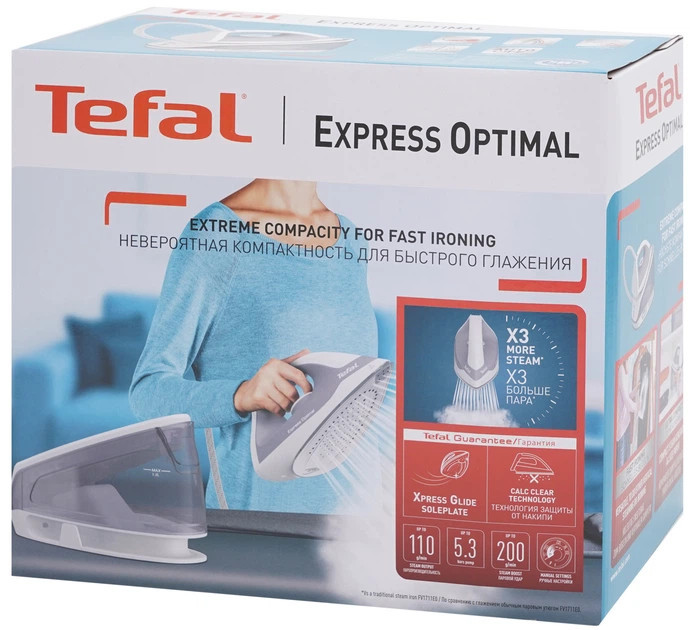 Утюг с парогенератором Tefal Express Optimal SV4111E0 2200 Вт серый Київ - зображення 9