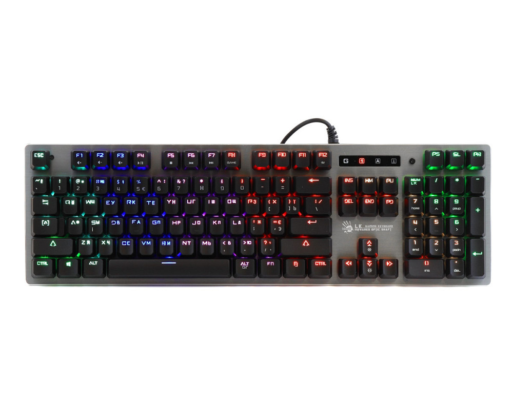 Клавиатура компьютерная проводная Bloody B760Bloody(Grey)GreenSw серая Киев - изображение 1