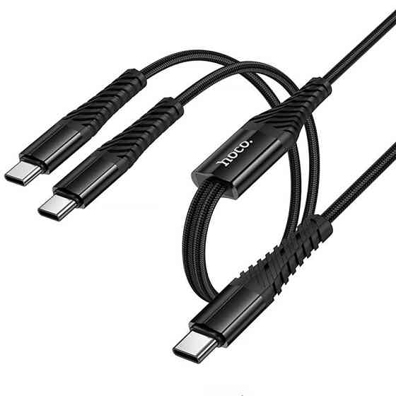 Дата кабель Hoco X123 Victory 2in1 Type-C to Type-C/Type-C 3A (1m) Херсон