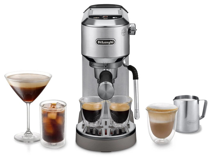 Кофеварка рожковая Delonghi Dedica Duo EC 890.M 1450 Вт серебристая Київ - зображення 9