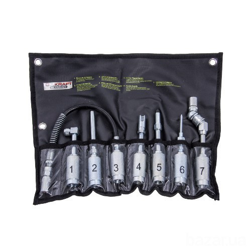 Набор насадок для шприц-масленки 7ед. G.I.KRAFT K-410 Харьков - изображение 1