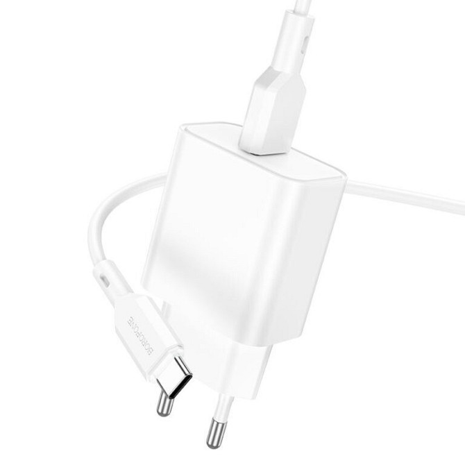СЗУ Borofone BA72A Spring QC3.0 (1USB-A) + кабель USB to Type-C Херсон - зображення 2