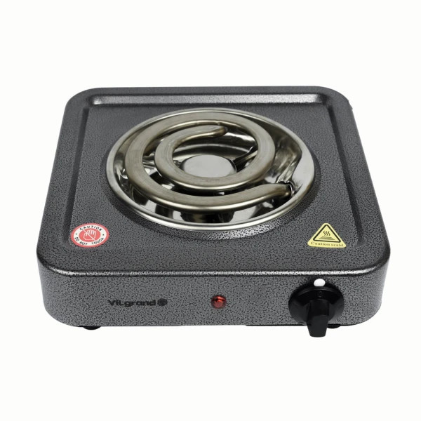 Электроплита Vilgrand VHP161D GRAY 1000 Вт серая Київ - зображення 6