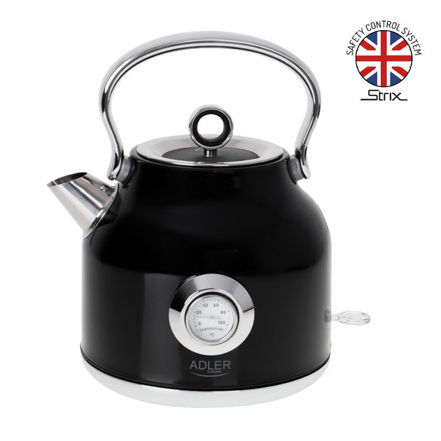 Чайник Adler Strix AD-1346 BlaСk 1,7 л  2200 Вт Київ - зображення 1