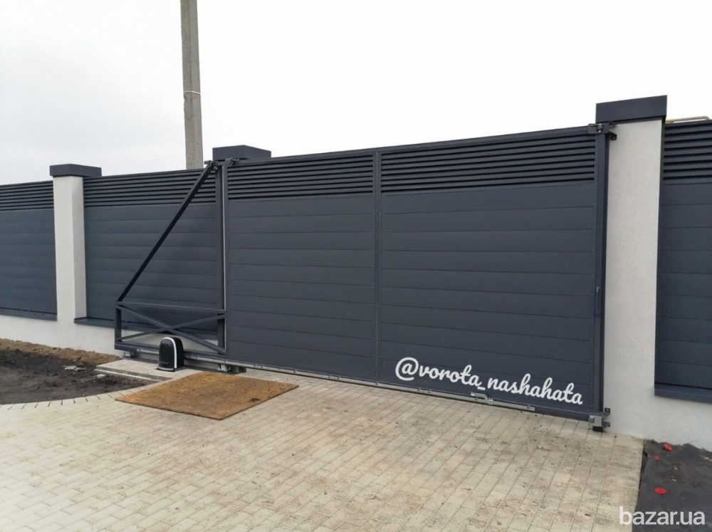 Ворота відкатні,розсувні під ключ,ціна.Автоматика.Сквіра Київська область Сквира - зображення 7