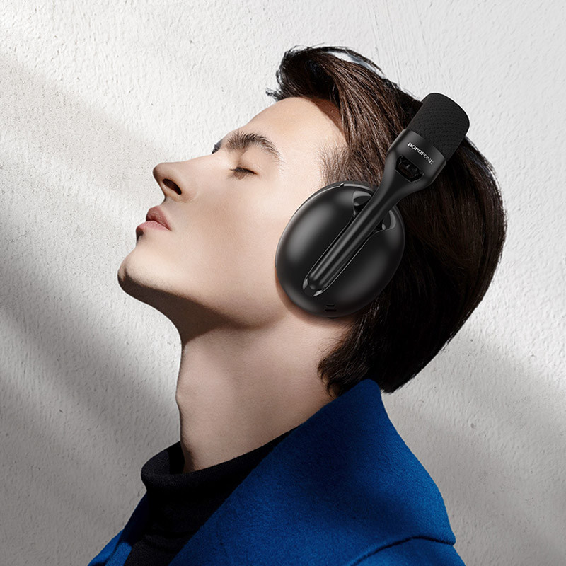 Накладные беспроводные наушники Borofone BO30 Magic light Херсон - изображение 5