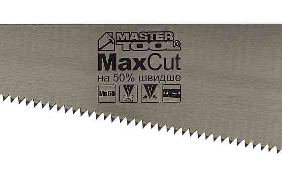 Ножовка столярная MASTERTOOL 4TPI MAX CUT 450 мм закаленный зуб 2-D заточка полированная 14-2645 Харьков
