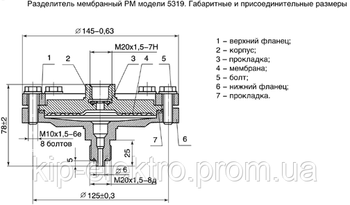 Разделитель мембранный (мембрана разделительная) РМ5319 (РМ-5319, РМ 5319, РМ) Київ - зображення 5