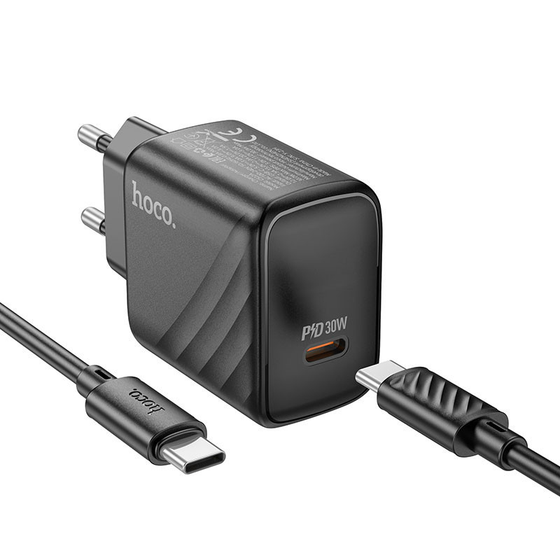 СЗУ Hoco CS22A Value PD30W (1USB-C) + кабель Type-C to Type-C Херсон - зображення 2