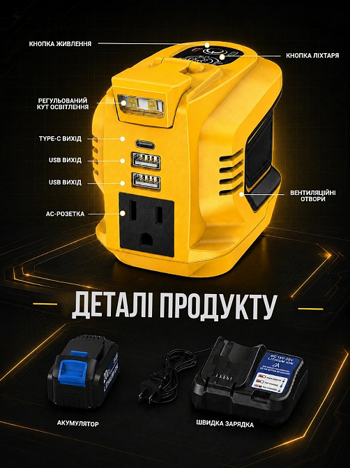 Портативна електростанція 200 Вт Запоріжжя - зображення 2