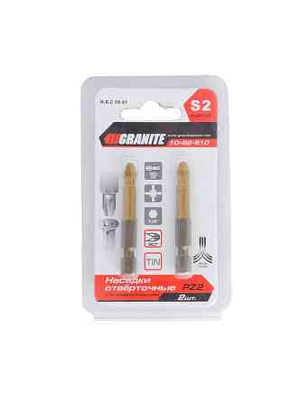 Насадка отверточная GRANITE PZ2 50 мм ¼" S2/TITAN набор 2 шт 10-92-510 Харків