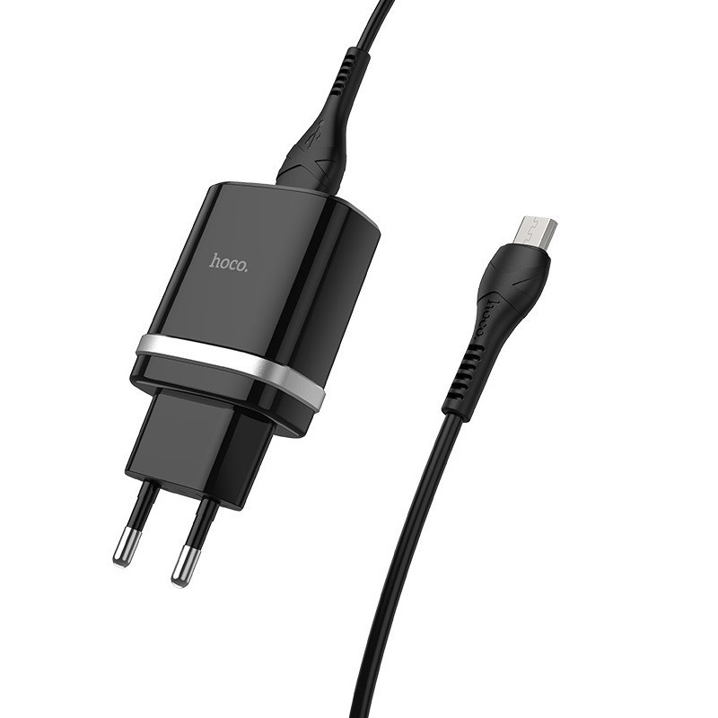 СЗУ Hoco C12Q Smart QC3.0 3A (1USB-A) + кабель USB to MicroUSB Херсон - зображення 1