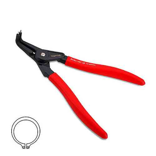 Круглогубцы для снятия стопорных колец 9" (разжим загнутые) усиленные TOPTUL DCBA1309 Харьков