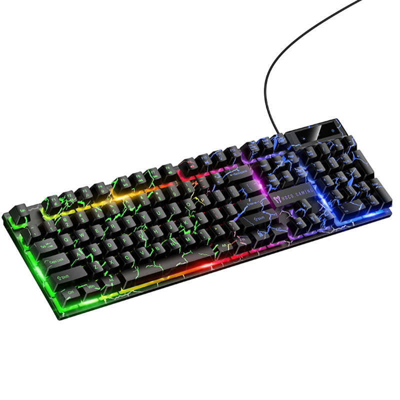 Клавиатура проводная Hoco GM701 Trofeo RGB (English Version) Херсон - зображення 1