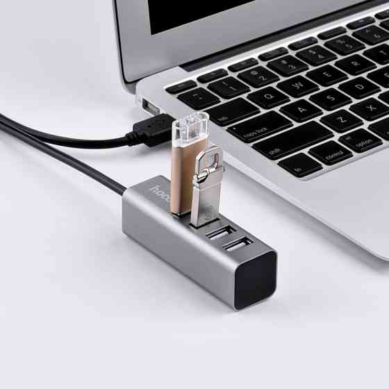 Переходник HUB Hoco HB1 USB to USB 2.0 (4 port) (1m) Херсон