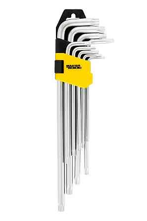 Ключи TORX MASTERTOOL CrV Т10/Т50 90/227 мм набор 9 шт 75-0961 Харків