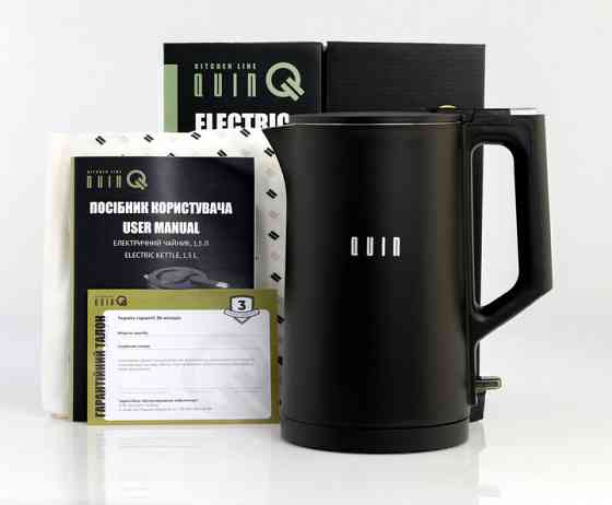 Электрочайник QUIN KTL-101 Black 1.5 л черный Киев