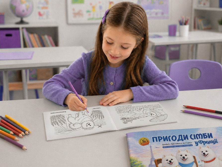 Розмальовка для дітей «Пригоди Сімби у Франції», A4, 4+ Черкаси - зображення 5