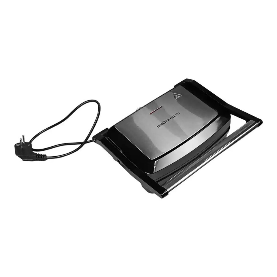 Гриль контактный Grunhelm G753 750 Вт серебристый Киев - изображение 3