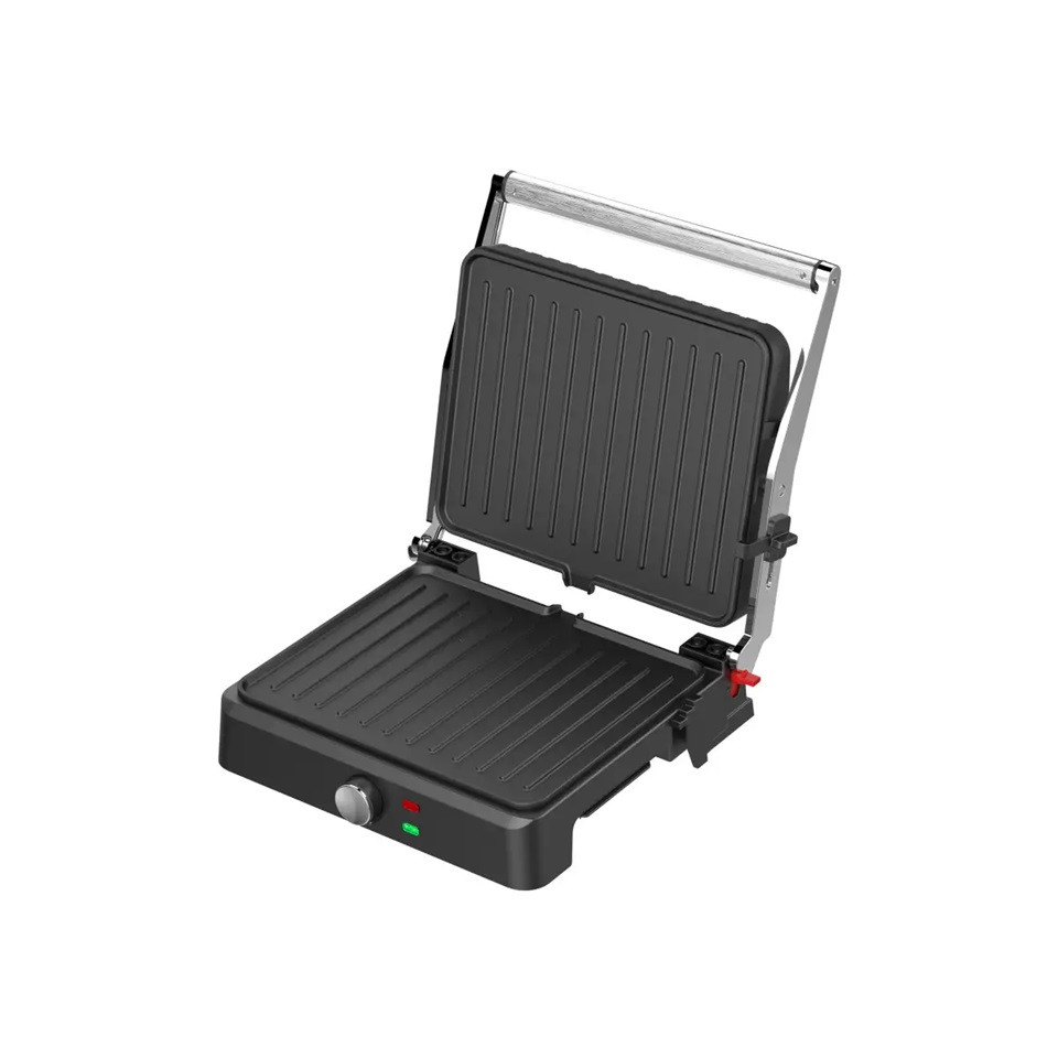 Гриль контактный Grunhelm G2209 2200 Вт серебристый Киев - изображение 3