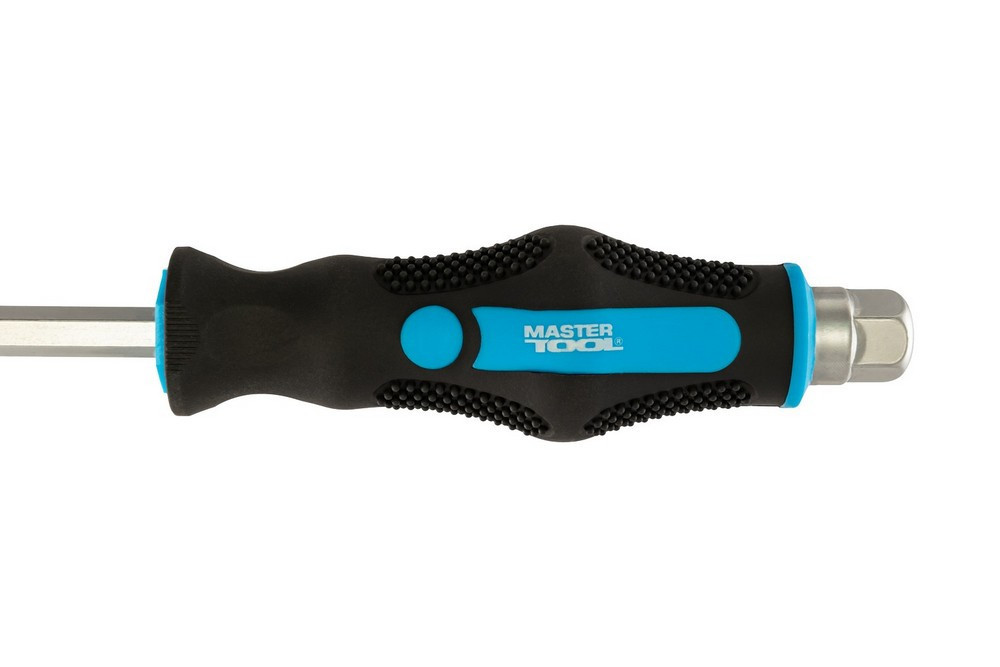Отвёртка ударная крестовая магнитная MASTERTOOL EXTERNAL HEX PH3х200 мм ручка с TPR покрытием 49-632 Харьков - изображение 4