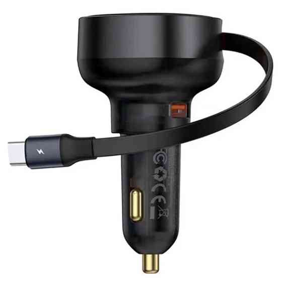 АЗУ Baseus Enjoyment Pro PD60W with retractable cables (1USB-A/1C/1L) (C00057802111) Херсон