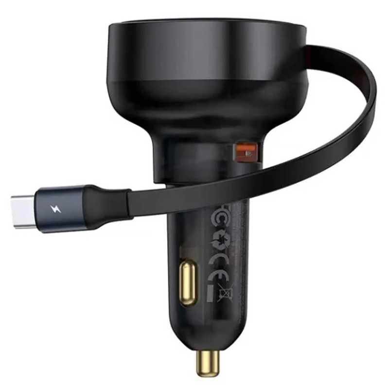 АЗУ Baseus Enjoyment Pro PD60W with retractable cables (1USB-A/1C/1L) (C00057802111) Херсон - зображення 3