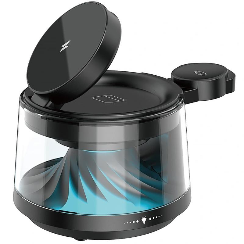 БЗУ WIWU Wi-W039 Flow 5in1 wireless charger with Speaker & Night Light 15W Херсон - зображення 5