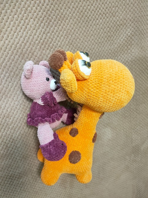 Жирафа велика 46см іграшка м'яка в'язана плюшева ручна робота Нововолинськ - зображення 5