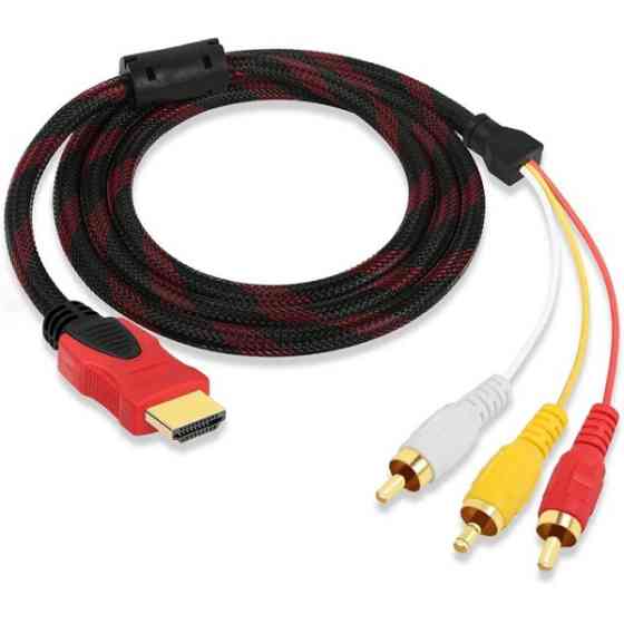 Кабель HDMI to 3RCA 1.5m Black/Red (Код товару:43552) Харьков