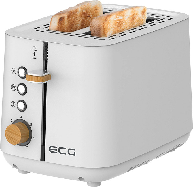 Тостер EСG ST 2768 Timber White 780–925 Вт белый Київ - зображення 7