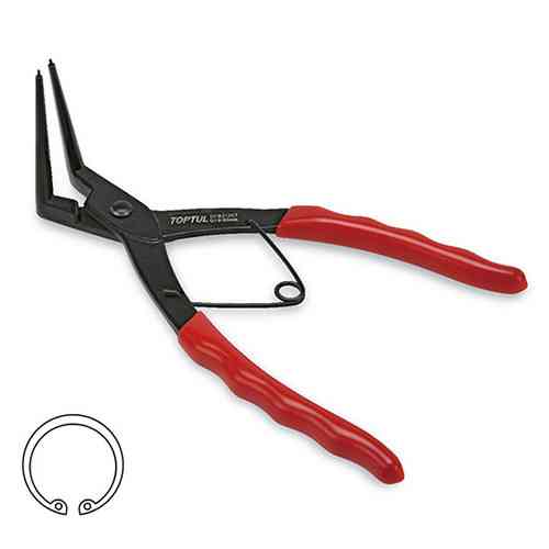 Круглогубцы для стопорных колец 7" (сжим загнутые, 90°) усиленные TOPTUL DCBJ1307 Харьков