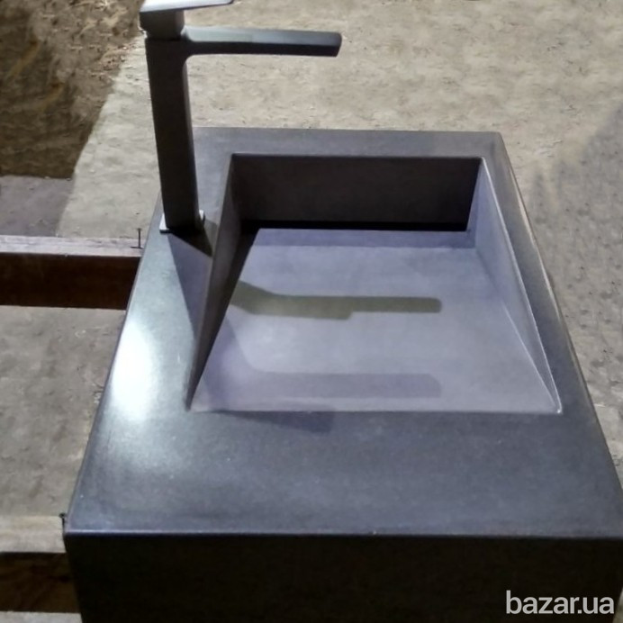 Умывальник бетонный с щелевым боковым сливом под заказ из бетона Одесса - изображение 3