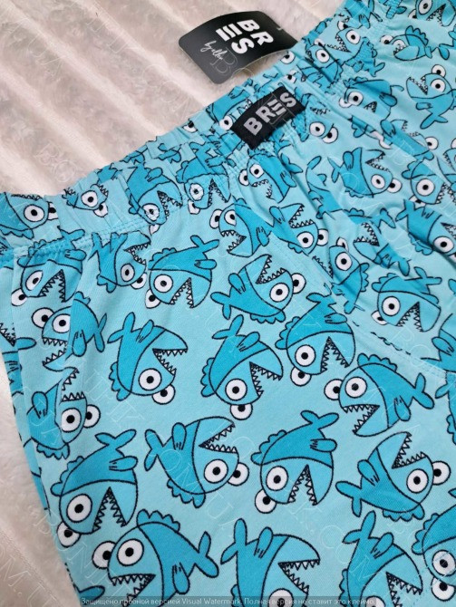 Мужские боксеры с принтом акул "BRES" (арт. МSHK 304/03/135) Кривий Ріг - зображення 2