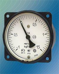 Мановакуумметр показывающий МВП3-У ФОШ (МВП-3У, МВП3У, МВП 3У) - осевой штуцер (ОШ), с фланцем Київ - зображення 1