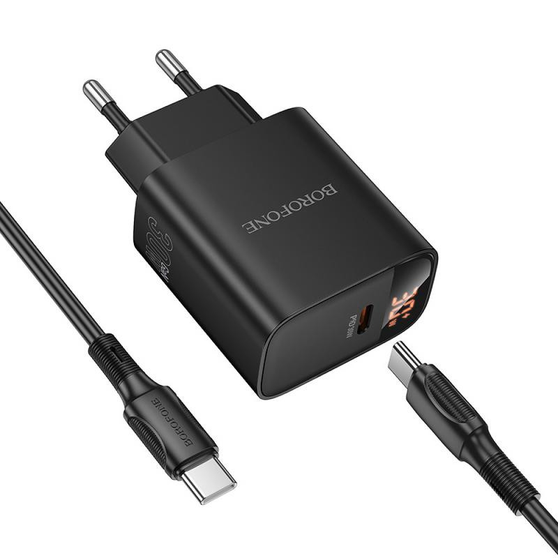 СЗУ Borofone BA97A PD30W (1USB-C) + кабель Type-C to Type-C Херсон - изображение 1
