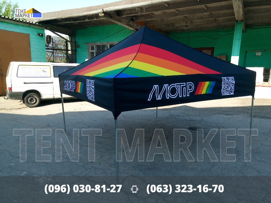 Виготовлення 3х3 шатри рекламні, промо-палатки, намети брендовані з логотипами, тенти з друком Запорожье - изображение 7