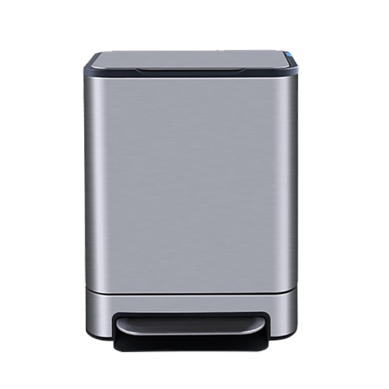 Ведро для мусора с педалью JAH 30 л Soft Close серебряный металлик с внутренним ведром Київ