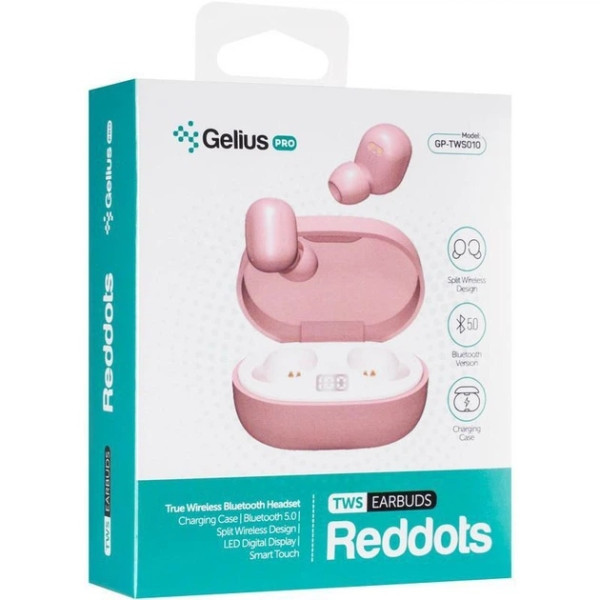 Bluetooth-гарнітура Gelius Reddots GP-TWS010 Pink Харків - зображення 2