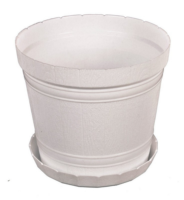 Горшок цветочный ГОСПОДАР "КАДУШКА" Ø21 см белый 92-8039 Харків - зображення 1