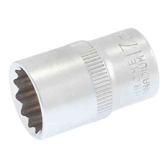 Головка торцевая MASTERTOOL 12-гранная ½" 17 мм L 40 мм CrV 78-0617 Харків