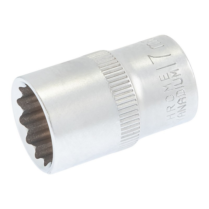 Головка торцевая MASTERTOOL 12-гранная ½" 17 мм L 40 мм CrV 78-0617 Харків - зображення 1