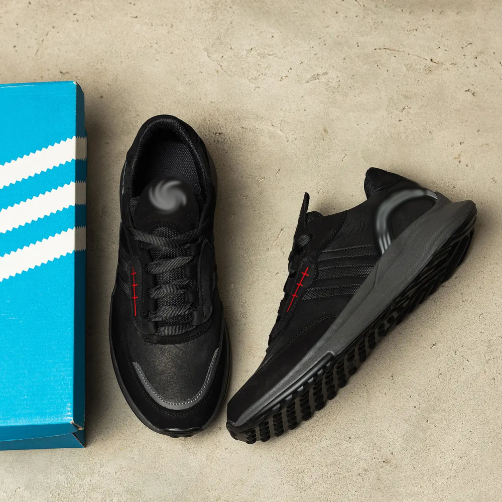 Мужские кожаные кроссовки Retropy Black Київ - зображення 6