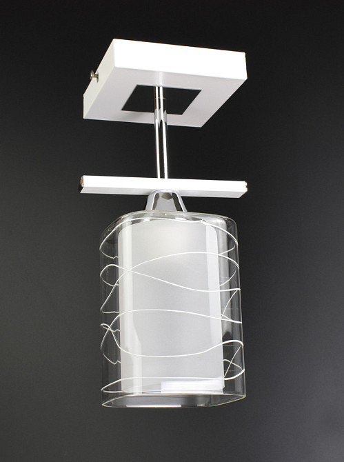 Люстра стельова на 1 лампочку 126/1P-wh Білий 30х11х15 см. Київ - зображення 1