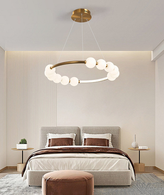 Люстра стельова LED SG33-800-k Латунь 25-140х82х82 см. Киев - изображение 1