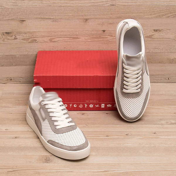 Чоловічі літні шкіряні кеди перфорація Киев - изображение 7